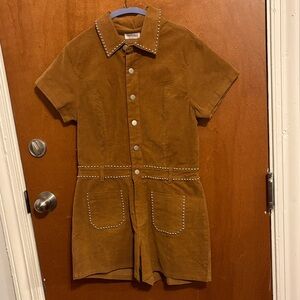 Vestique Brown Studded Romper